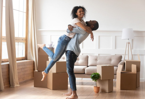 happy couple - first time home buyer in calgary
